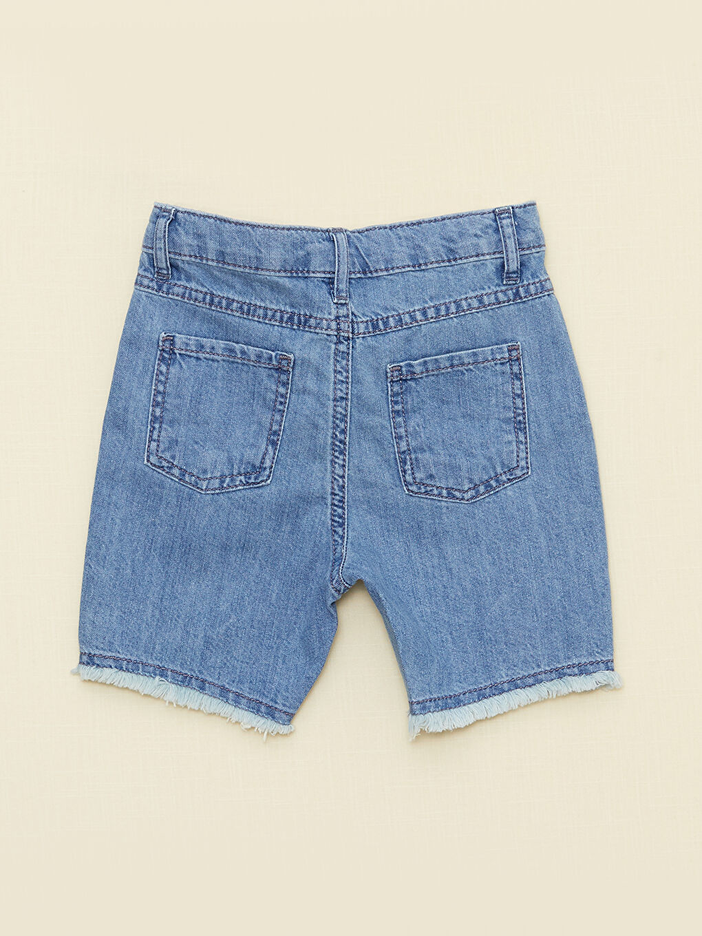 LCW baby Indigo Basic Erkek Bebek Jean Şort - 3