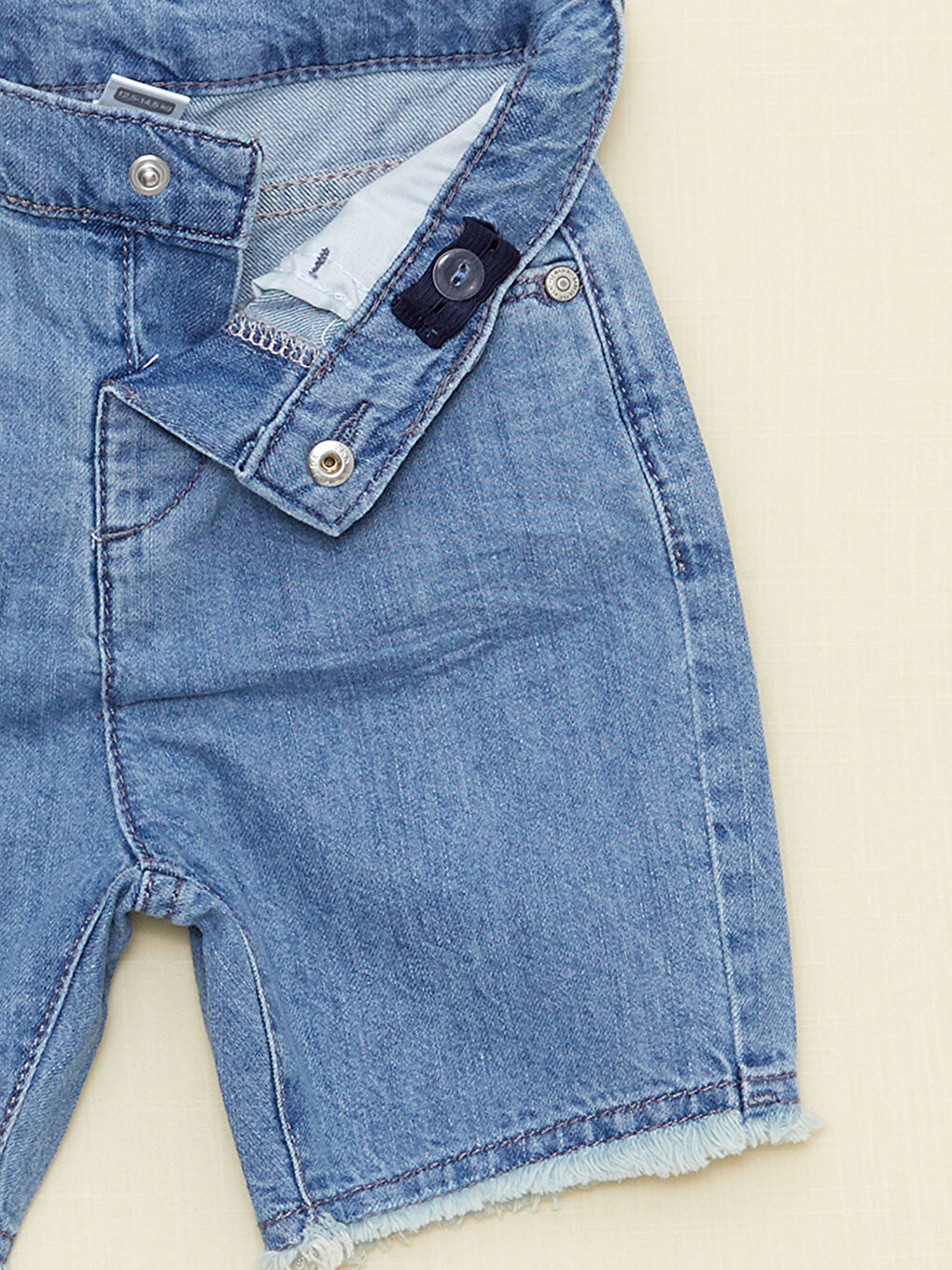 LCW baby Indigo Basic Erkek Bebek Jean Şort - 4