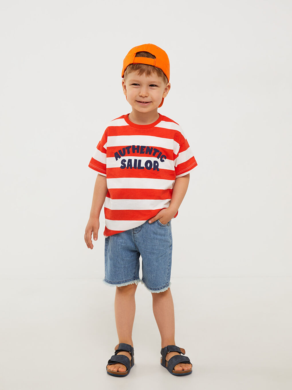 LCW baby Indigo Basic Erkek Bebek Jean Şort - 1
