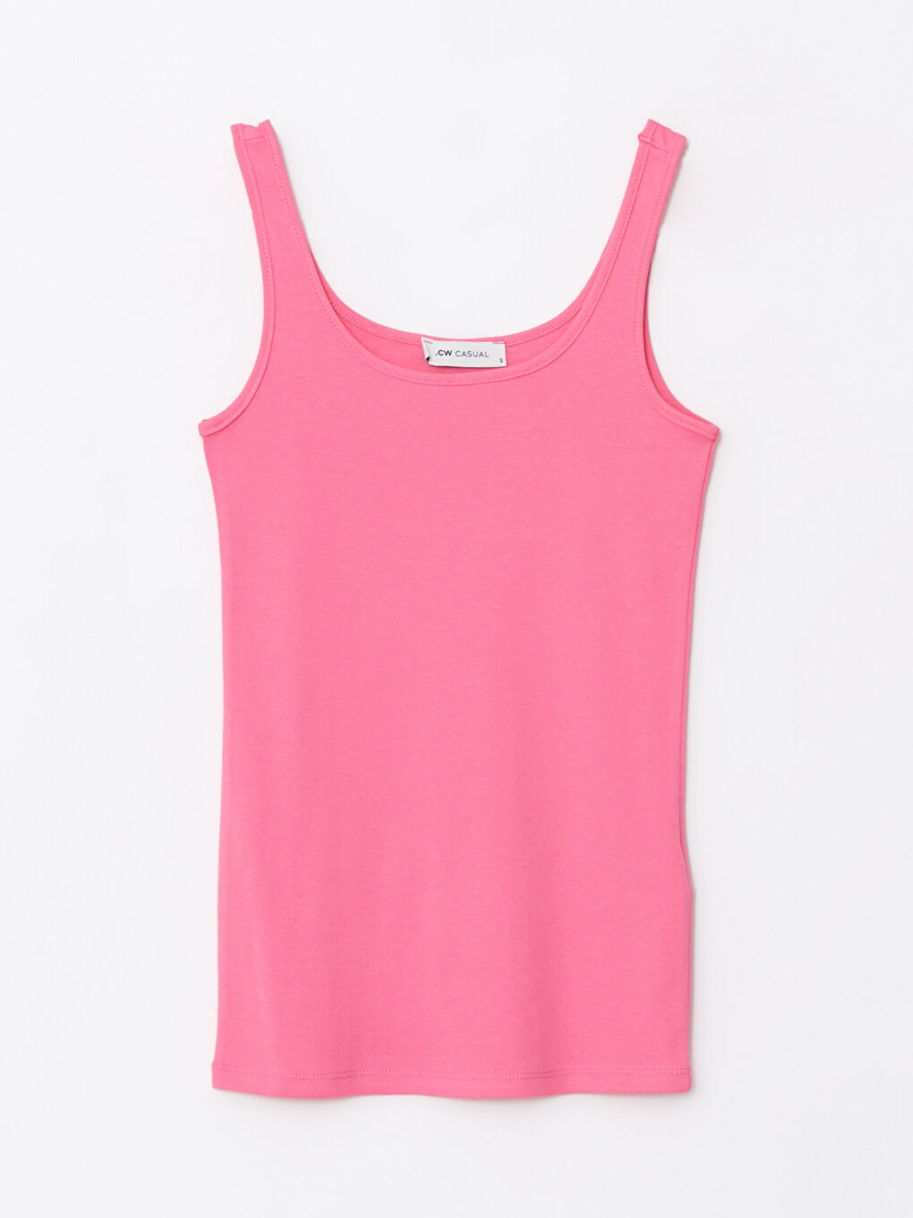 U Neck Plain Cotton Women's Singlet-5