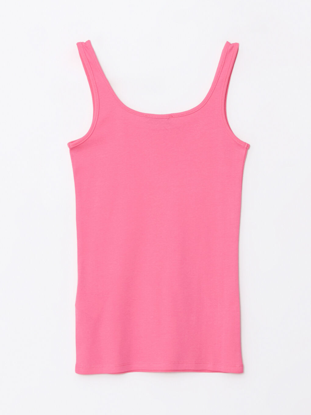 U Neck Plain Cotton Women's Singlet-6