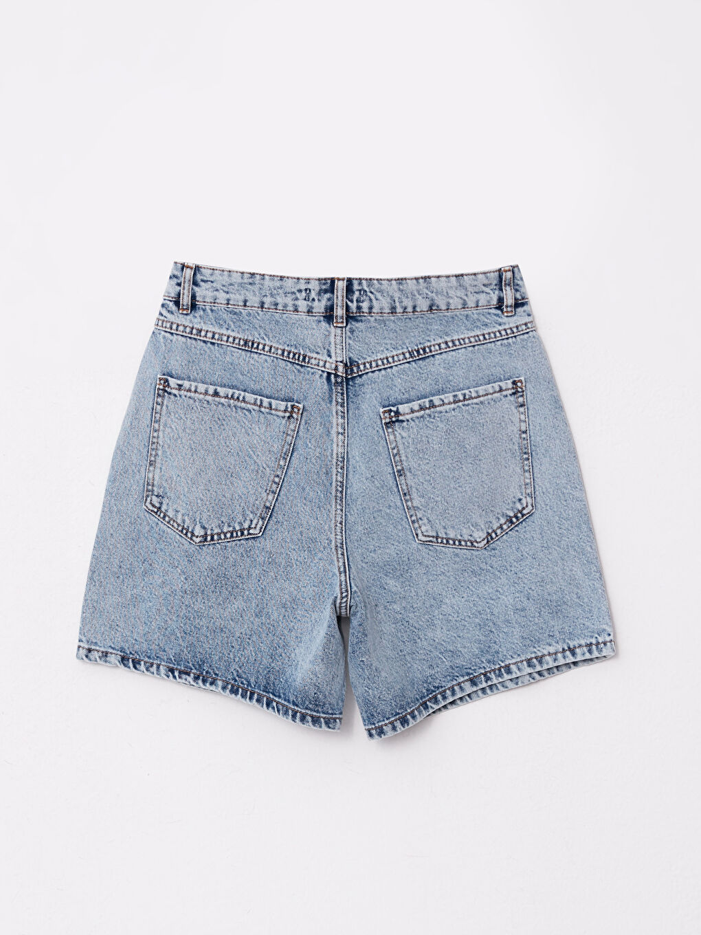 Standard Fit Straight Pocket Detailed Women's Jean Shorts-6