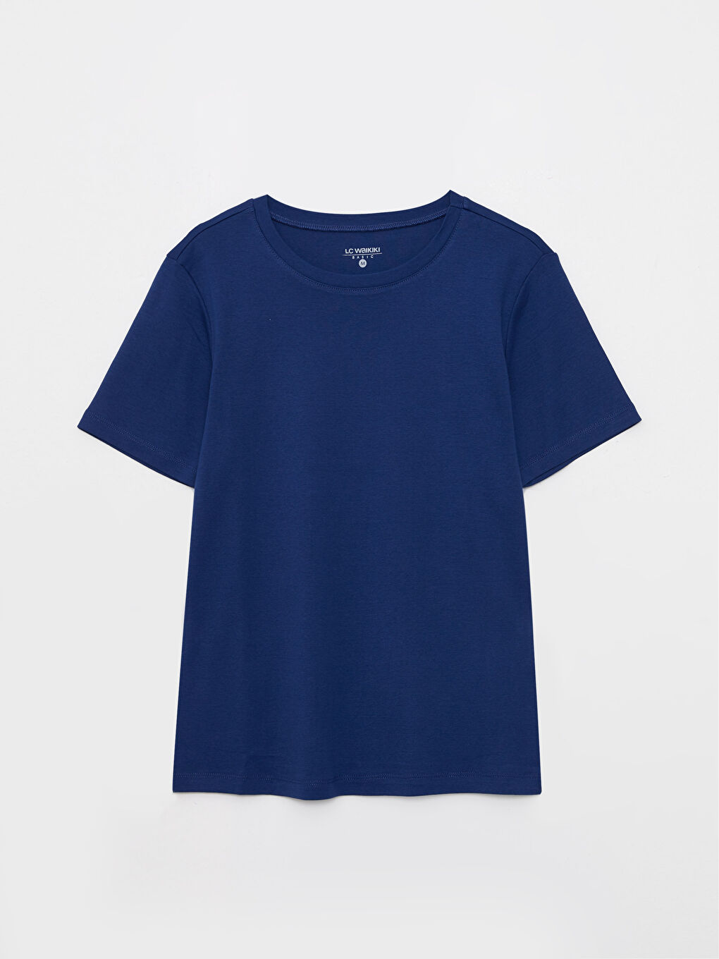 Crew Neck Straight Short Sleeve Cotton Women's T-Shirt-5