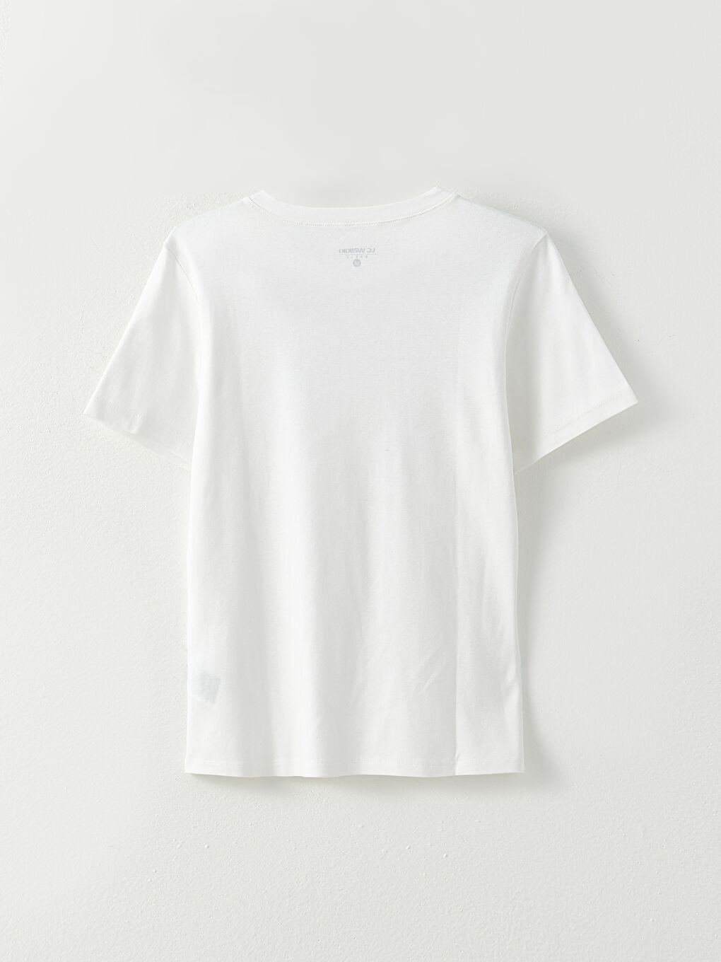 Crew Neck Straight Short Sleeve Cotton Women's T-Shirt-6