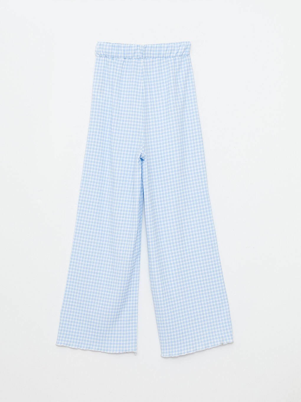 Elastic Waist Wide Leg Girls' Trousers-1