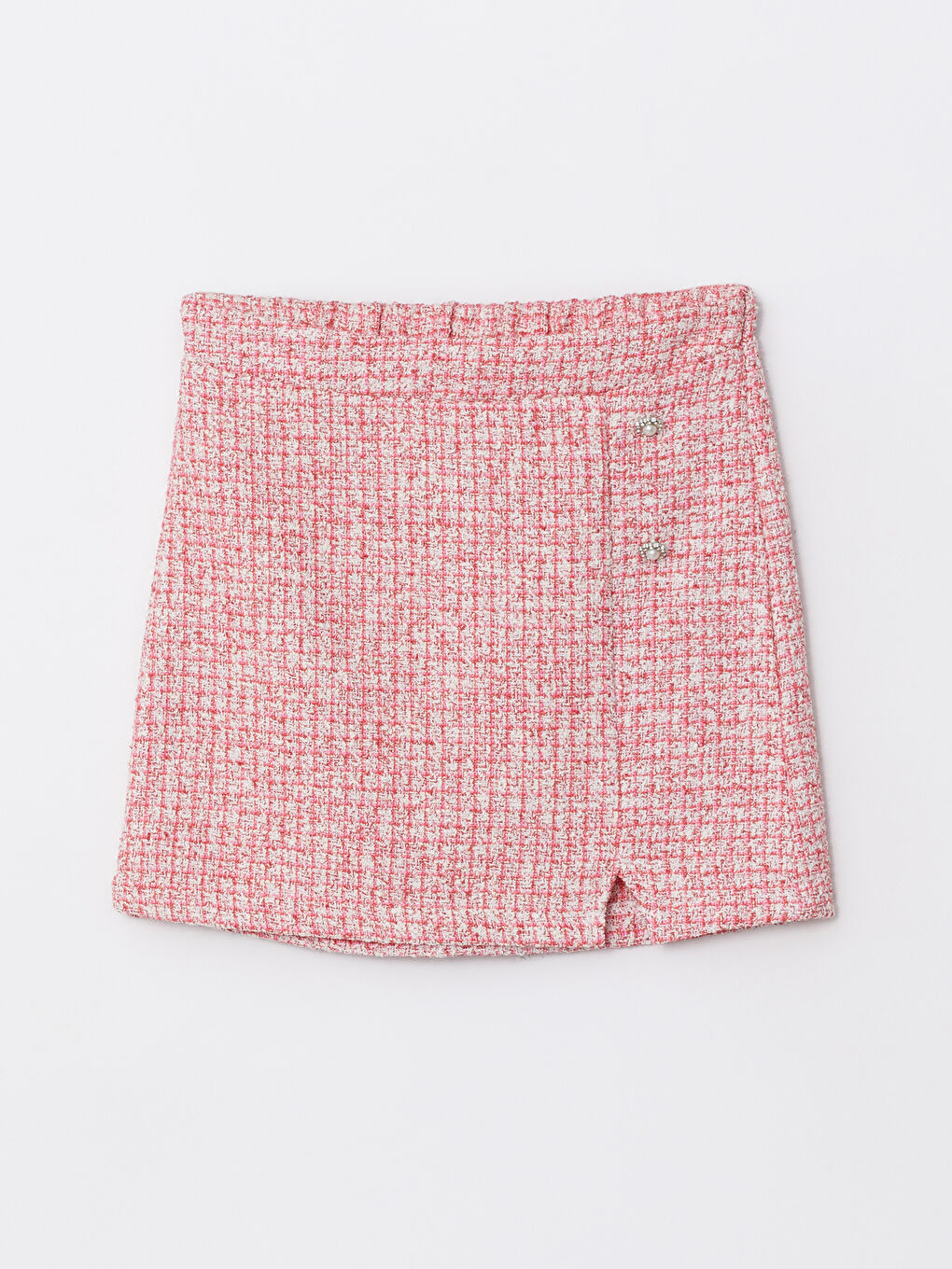 Pembe Beli Lastikli Kız Çocuk Etek