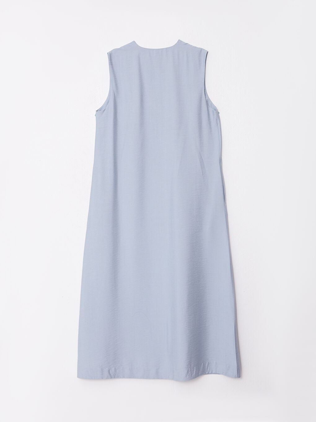 Mavi Kadın V Yaka Düz Elbise-15