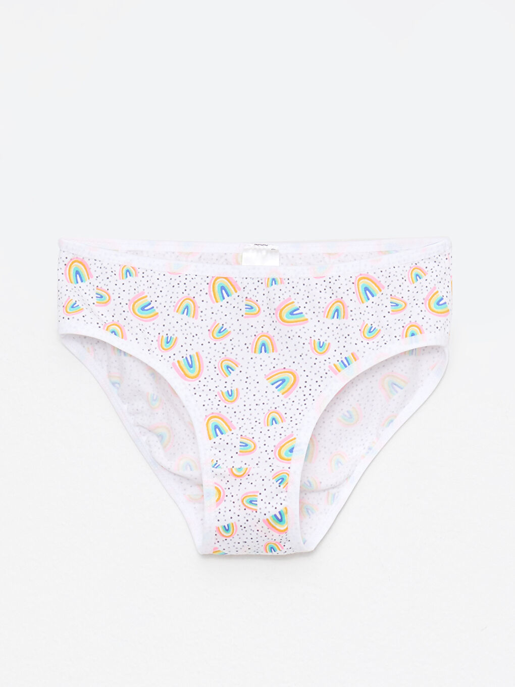 Beyaz Kare Yaka Baskılı Askılı Pamuklu Kız Çocuk Atlet ve Külot-2