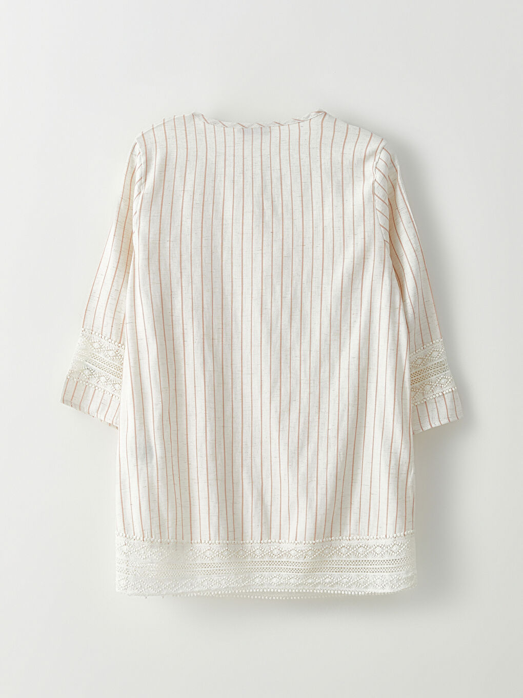 Әйелдерге арналған байламалы жаға жолақты блузка-7