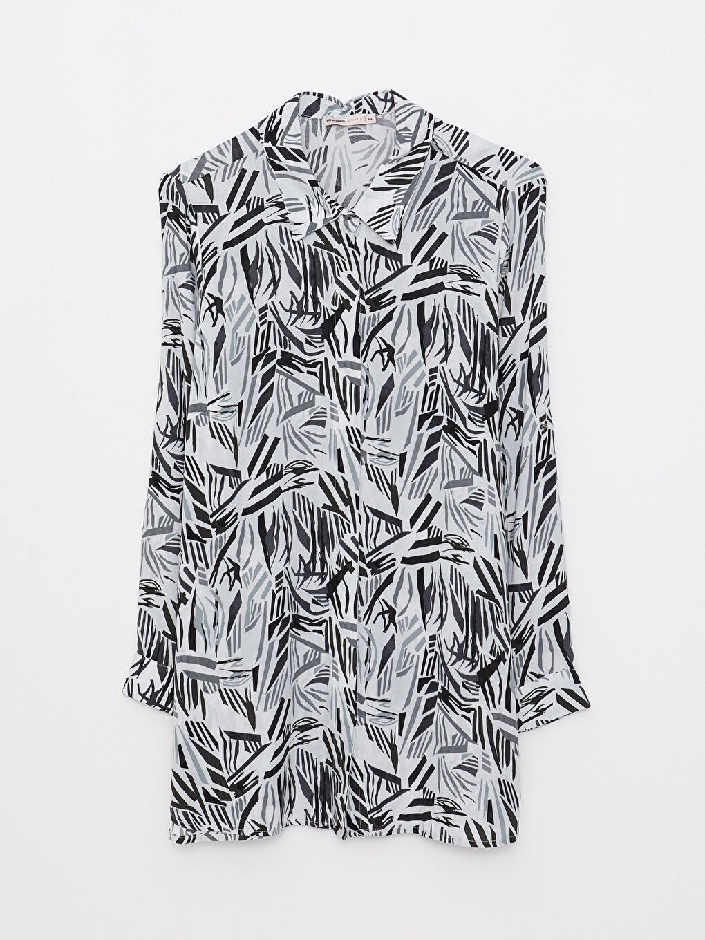 Chemise Pour Femmes En Viscose Imprimée À Manches Longues Et Fermeture Boutonnée Sur Le Devant-4