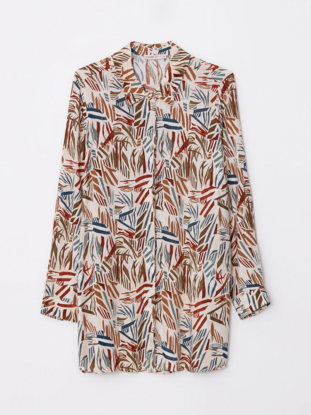 Chemise Pour Femmes En Viscose Imprimée À Manches Longues Et Fermeture Boutonnée Sur Le Devant-5