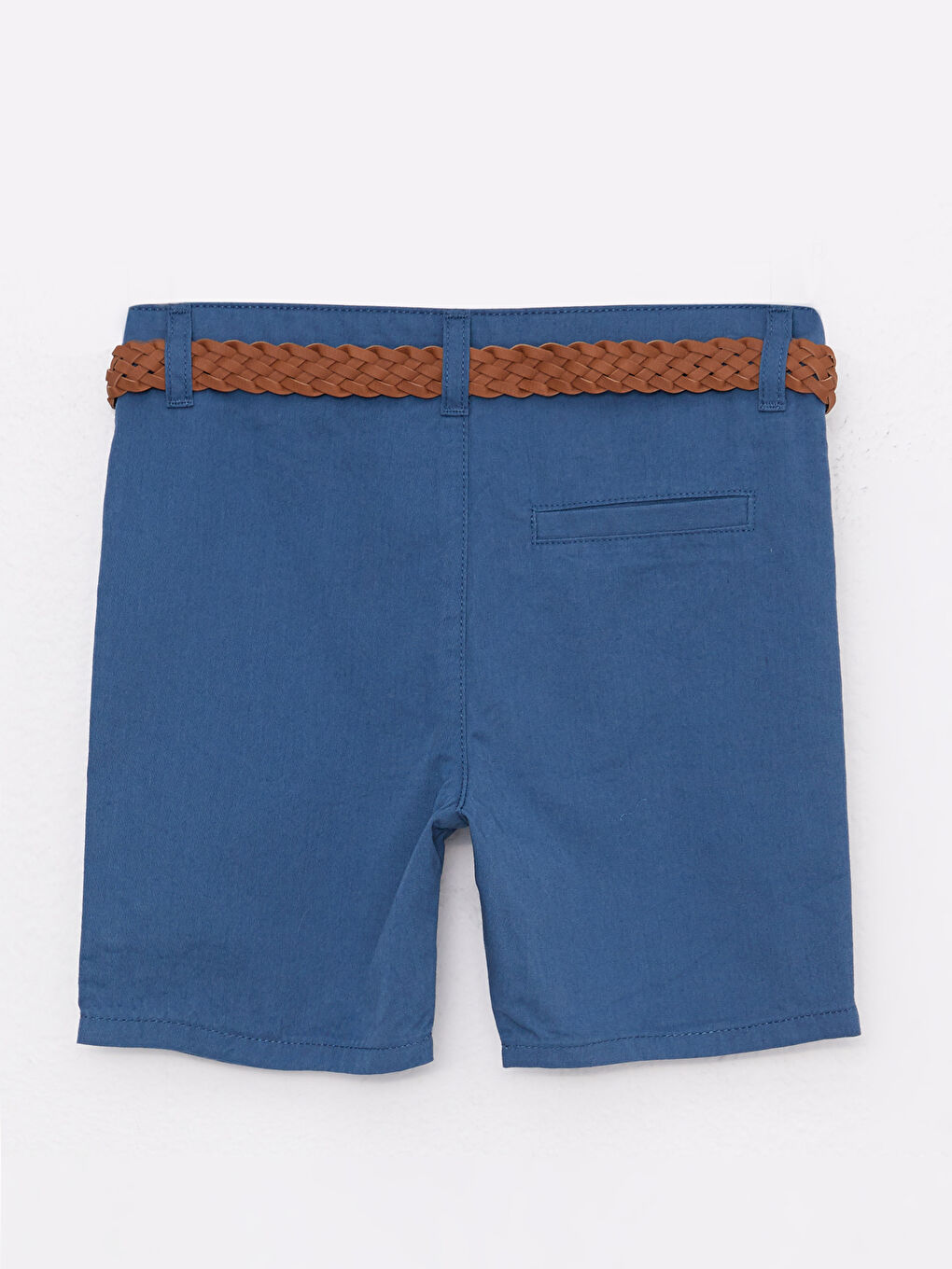 Beyaz Hakim Yaka Kısa Kollu Mickey Mouse Baskılı Erkek Bebek Gömlek Şort ve Kemer 3'lü Takım-3