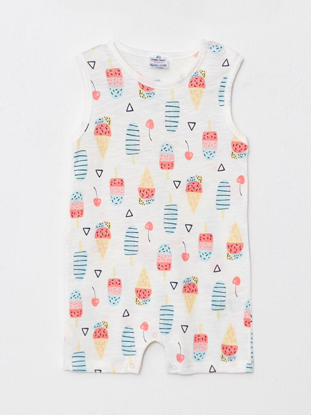 Ekru Bisiklet Yaka Erkek Bebek Tulum