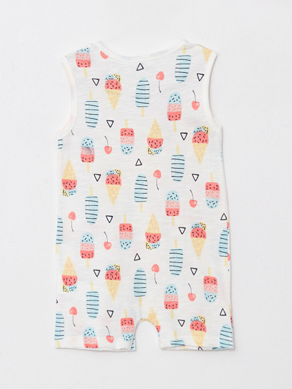 Ekru Bisiklet Yaka Erkek Bebek Tulum-1