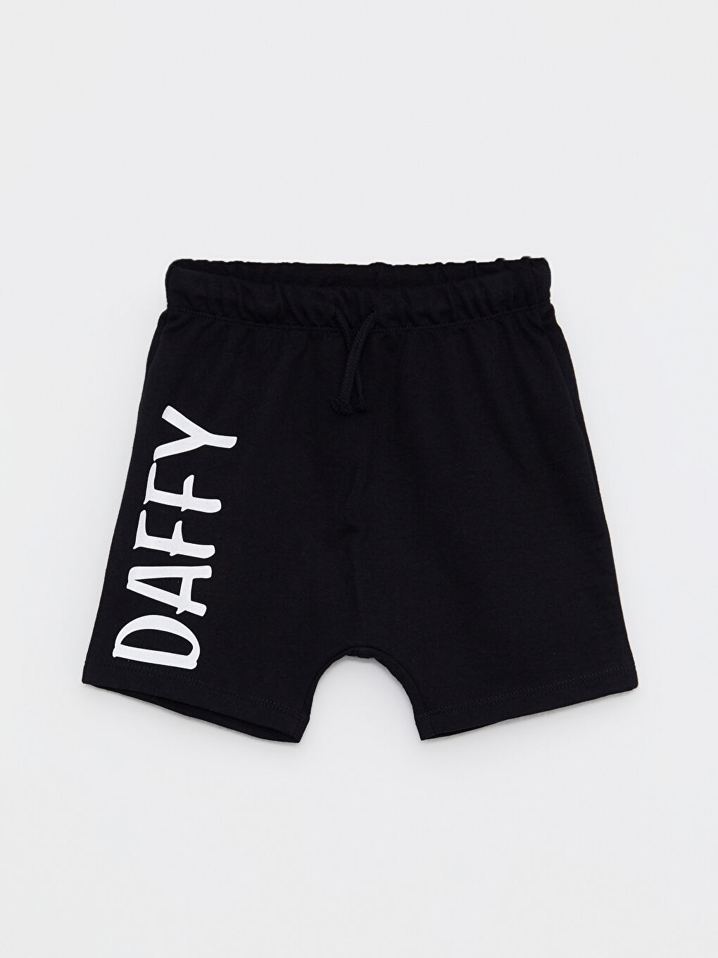 Siyah Bisiklet Yaka Kısa Kollu Daffy Duck Baskılı Erkek Bebek Tişört ve Şort 2'li-2