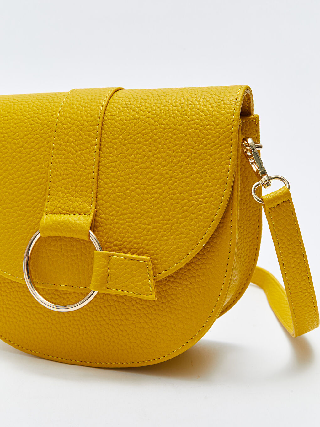 LCW ACCESSORIES Sari Deri Görünümlü Kadın Omuz Çantası - 4