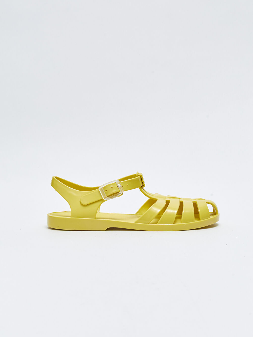 Sarı Önü Kapalı Toka Detaylı Kadın Plaj Sandaleti-1