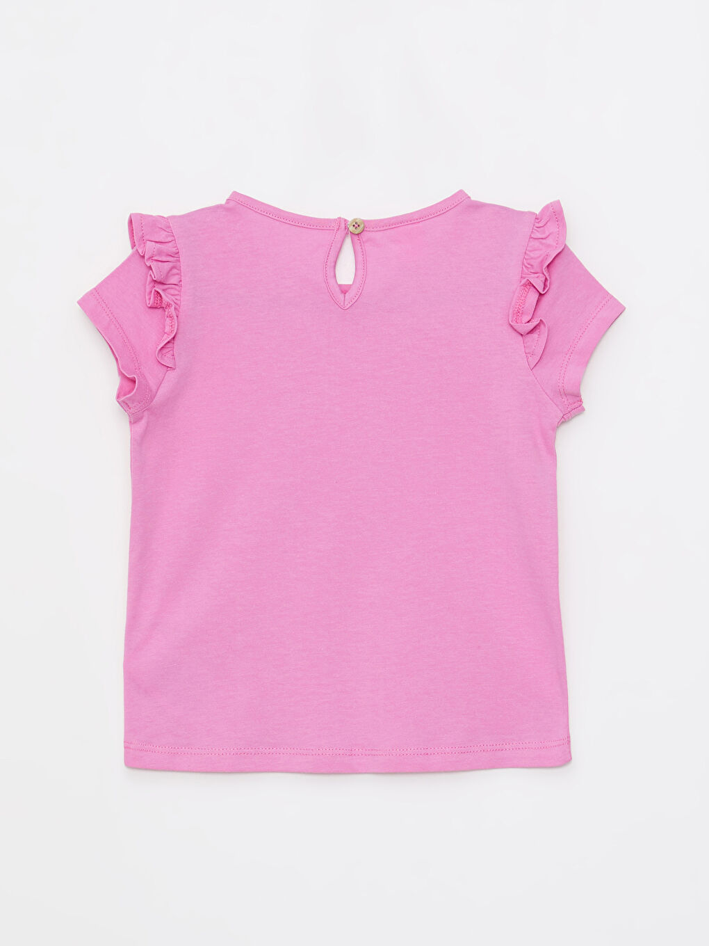 تيشيرت بناتي رضيع كم قصير ياقة دائرية قطن مطبوع-1