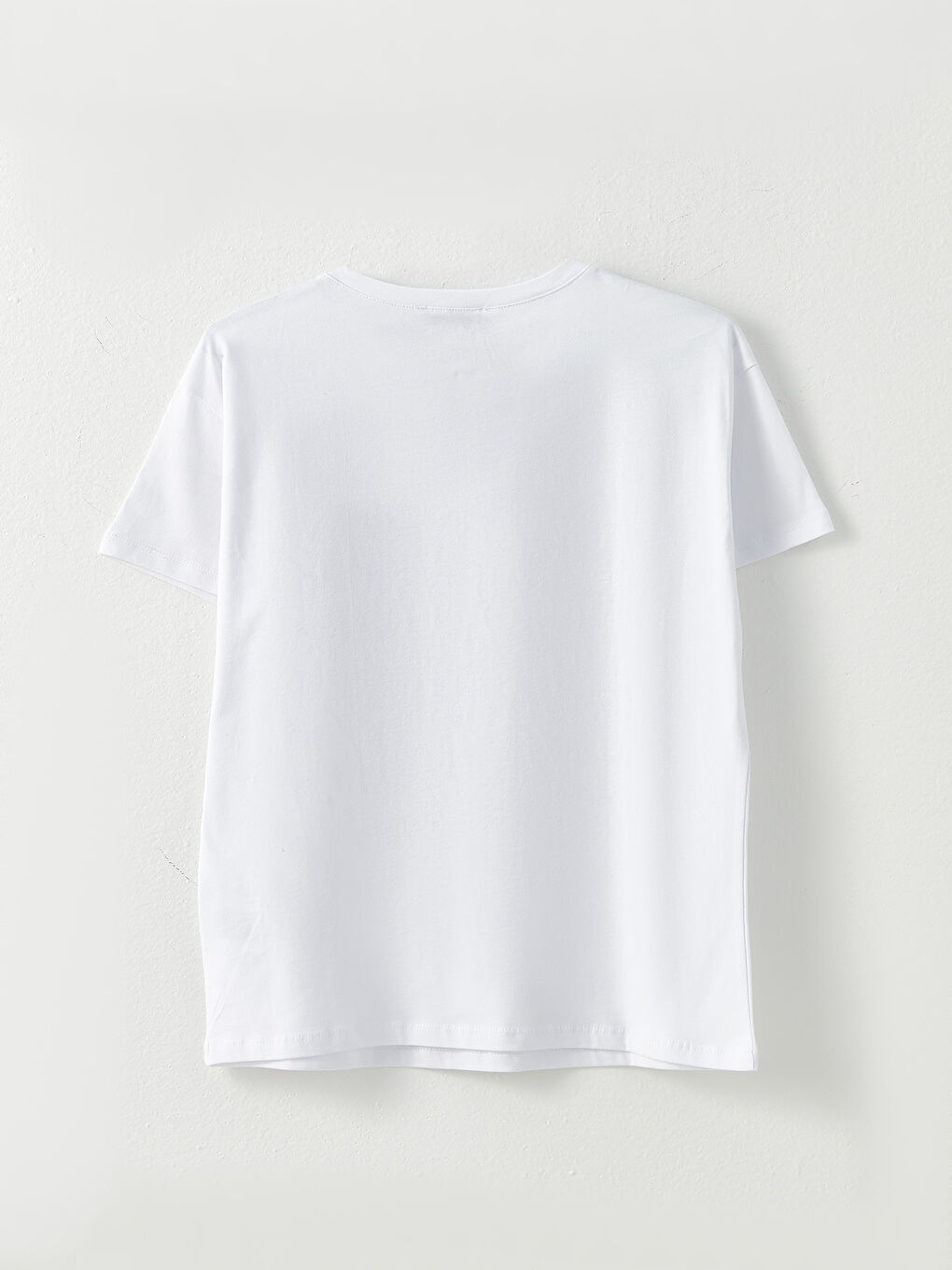 Crew Neck Printed Short Sleeve Cotton Women's T-shirt-6