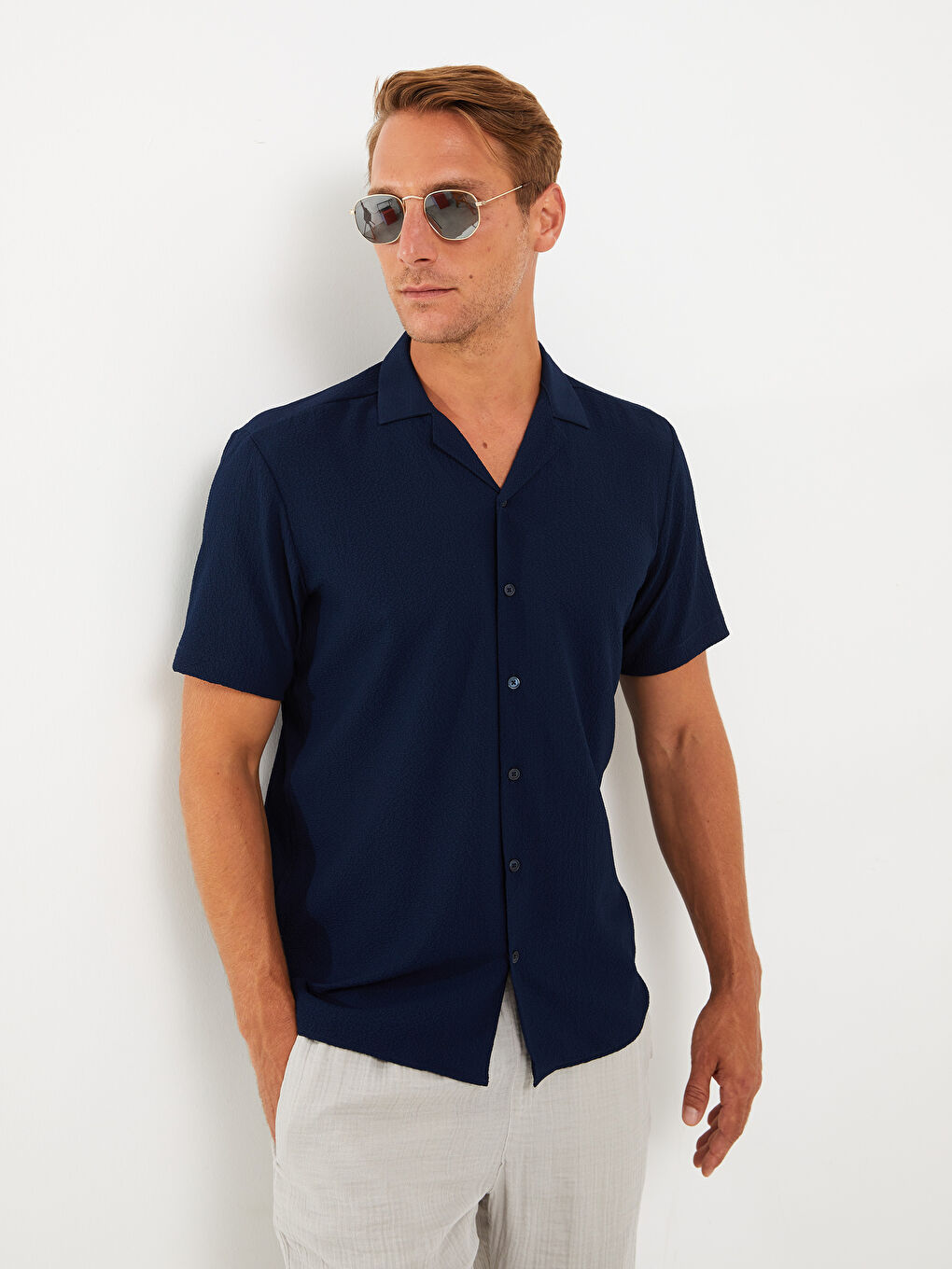 Regular Fit Short Sleeve Men's Shirt