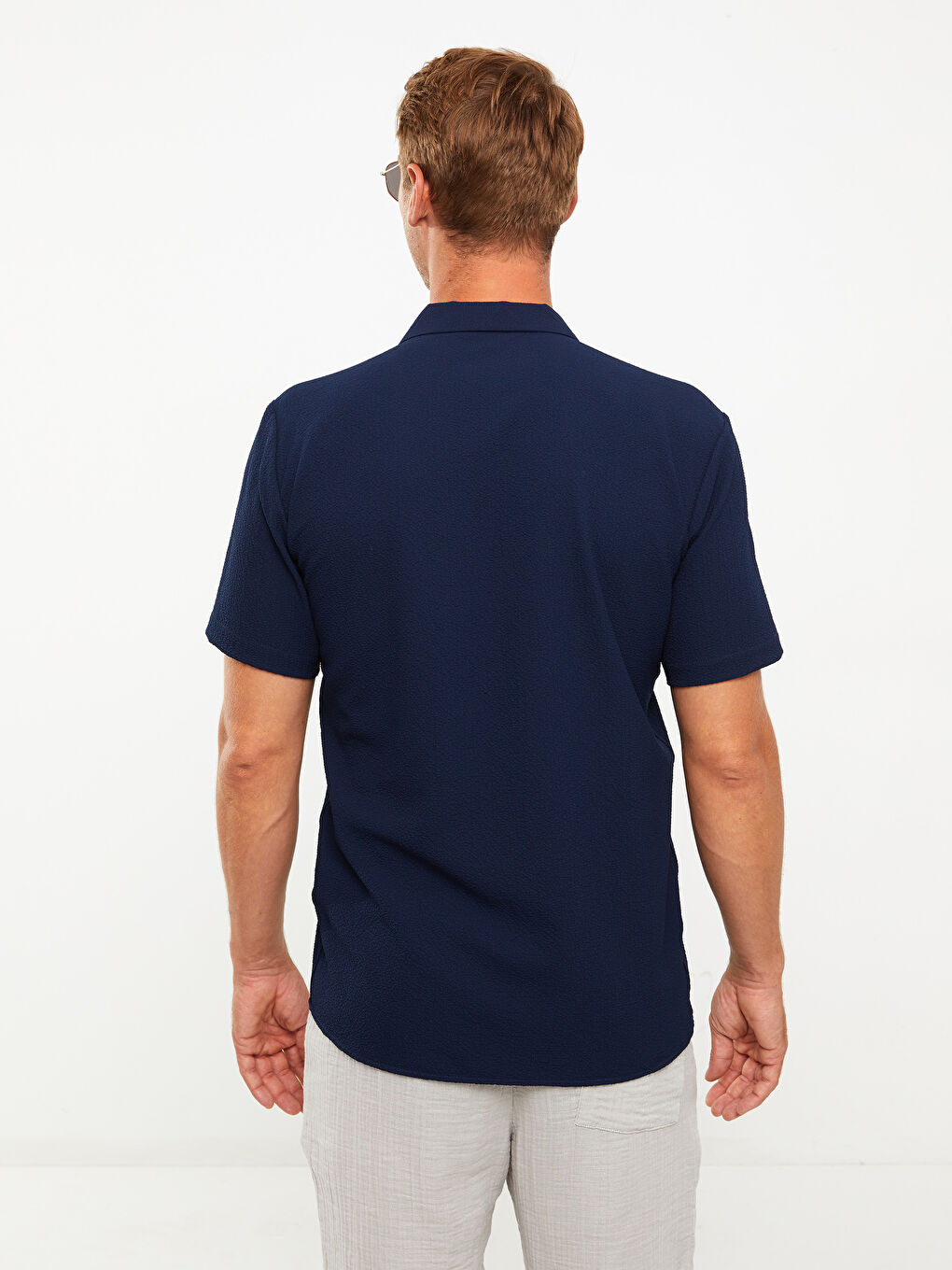 Regular Fit Short Sleeve Men's Shirt-4