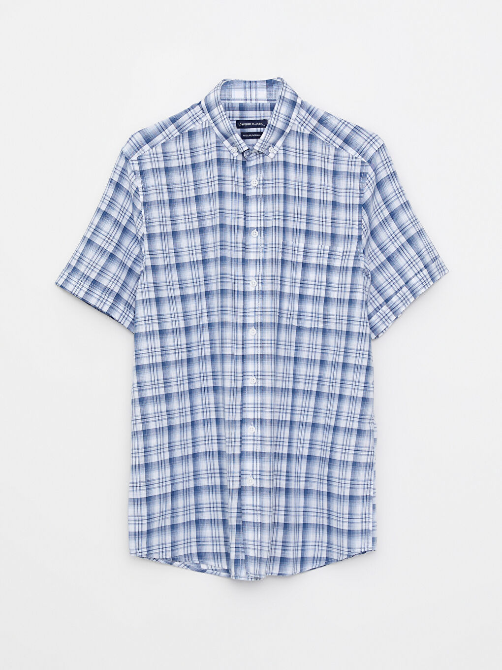 Mavi Regular Fit Kısa Kollu Ekose Poplin Erkek Gömlek-5