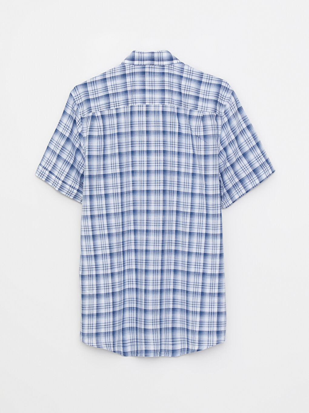 Mavi Regular Fit Kısa Kollu Ekose Poplin Erkek Gömlek-6