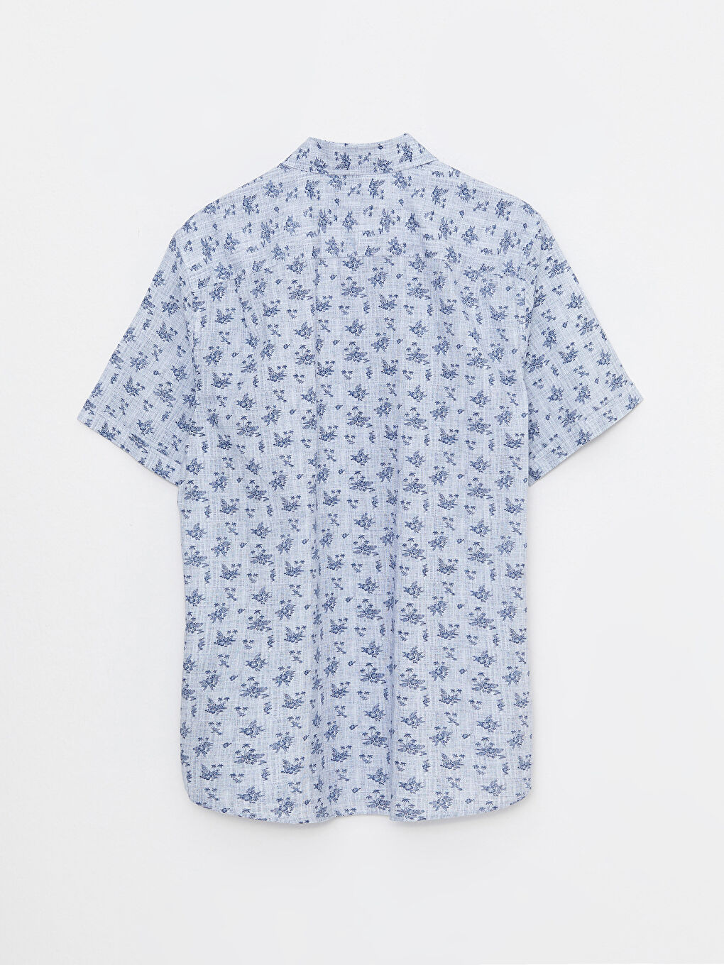 LCWAIKIKI Classic Regular Fit Short Sleeve Patterned Poplin Men's Shirt -S2M629Z8-LS3