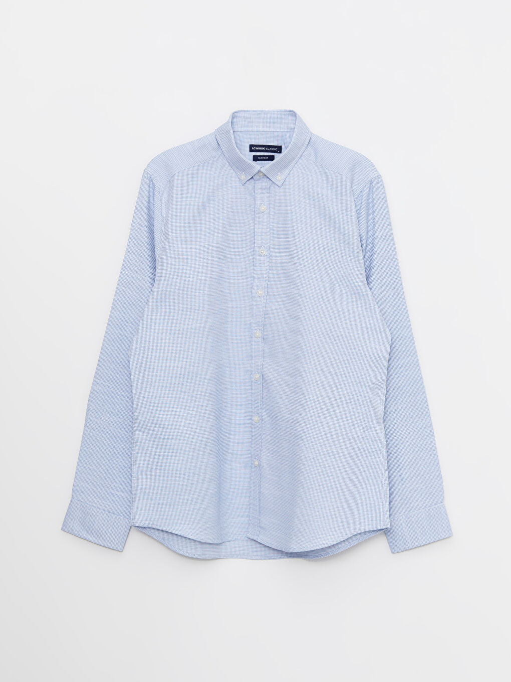 Slim Fit Long Sleeve Dobby Men's Shirt-5