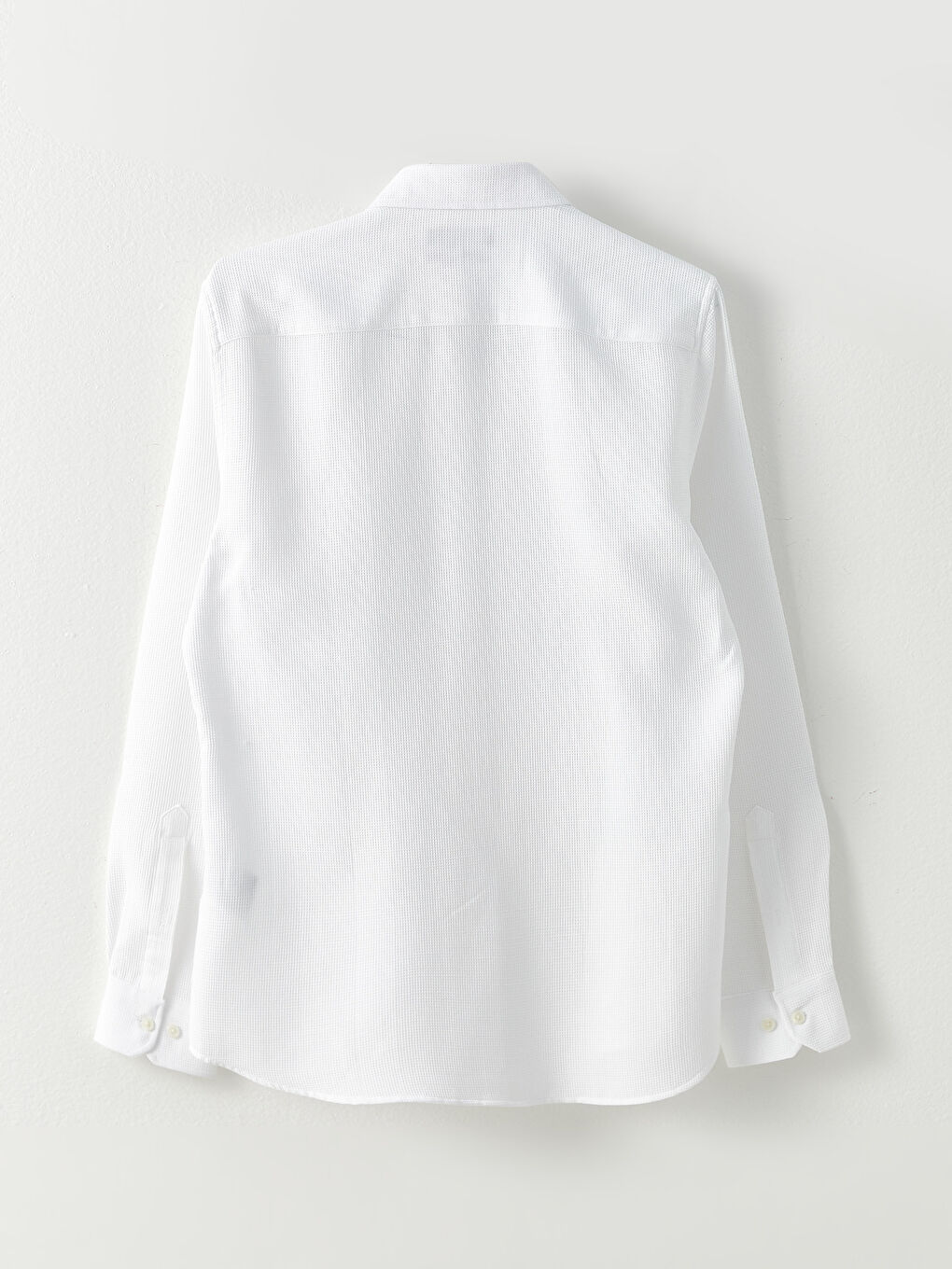 قميص رجالي كم طويل بقماش دوبي بقصة رفيعة-6