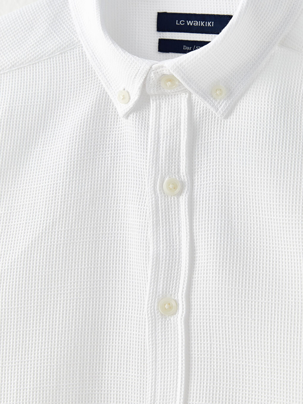 قميص رجالي كم طويل بقماش دوبي بقصة رفيعة-7