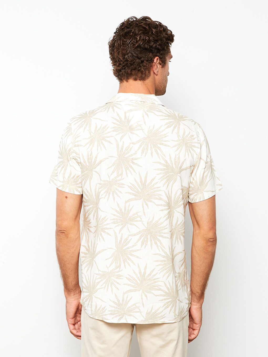 Regular Fit Short Sleeve Patterned Men's Shirt-4