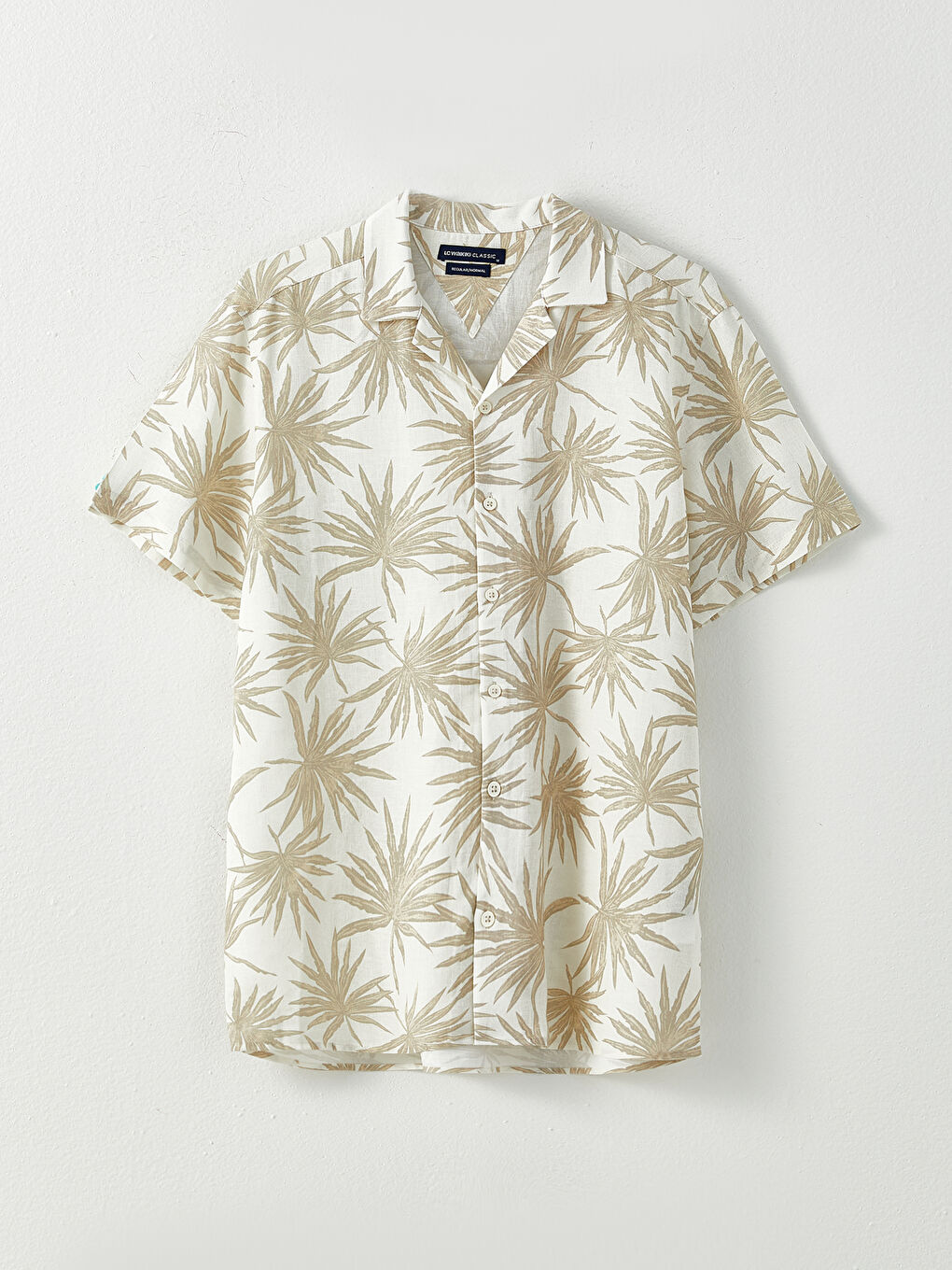 Regular Fit Short Sleeve Patterned Men's Shirt-5