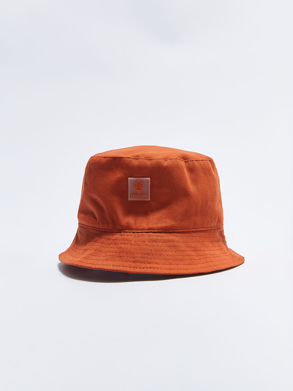 Turuncu Etiket Baskılı Erkek Bucket Şapka-3