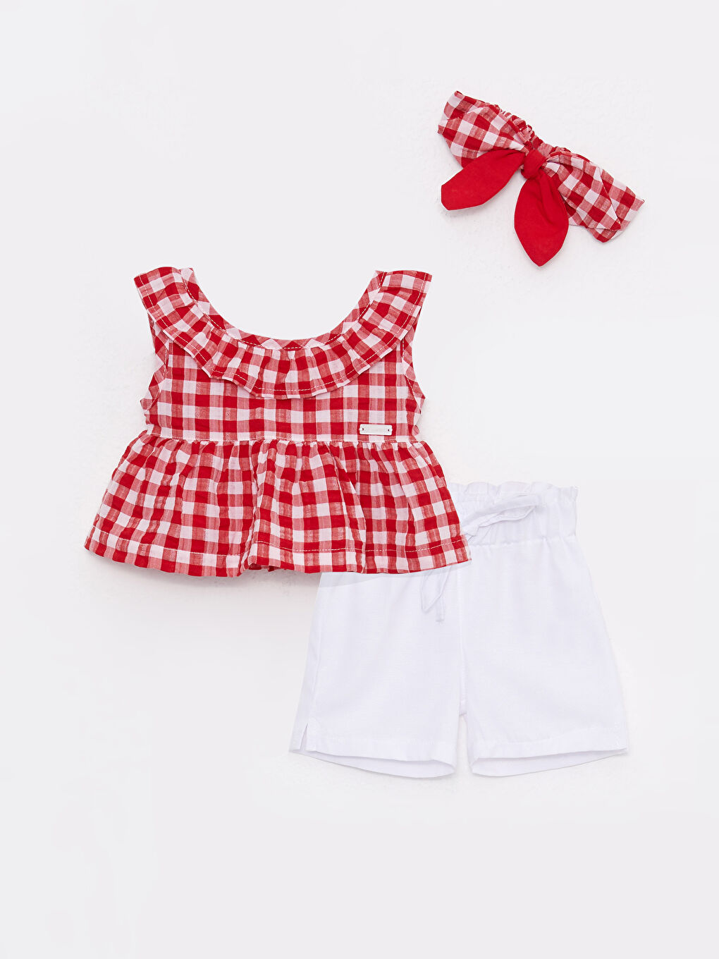 Kırmızı Luggi Baby Kız Bebek Takım 3'lü