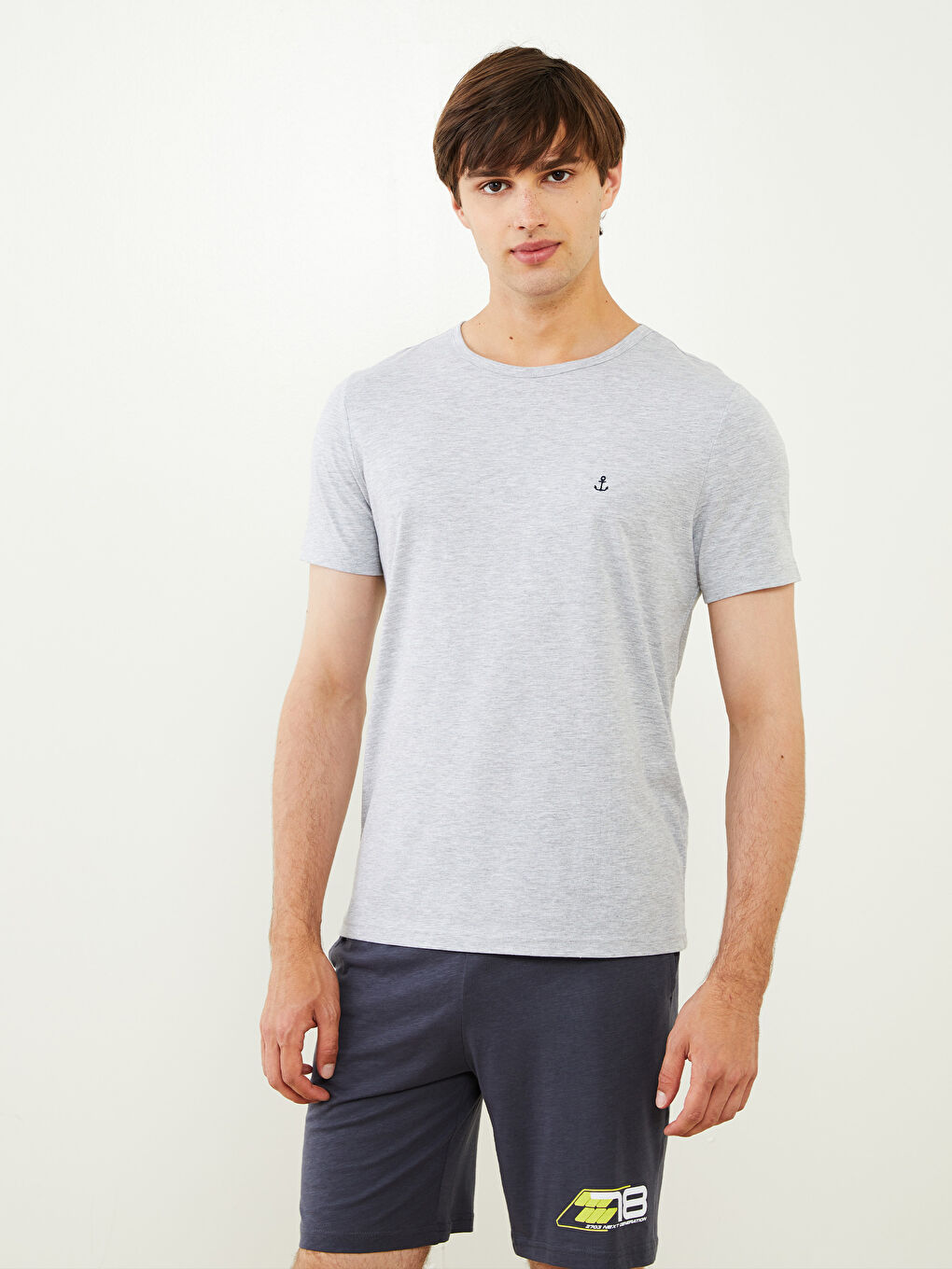 LC WAIKIKI Rundhalsausschnitt Kurzarm Pyjama-Oberteil für Herren -S2M831Z8-LAL
