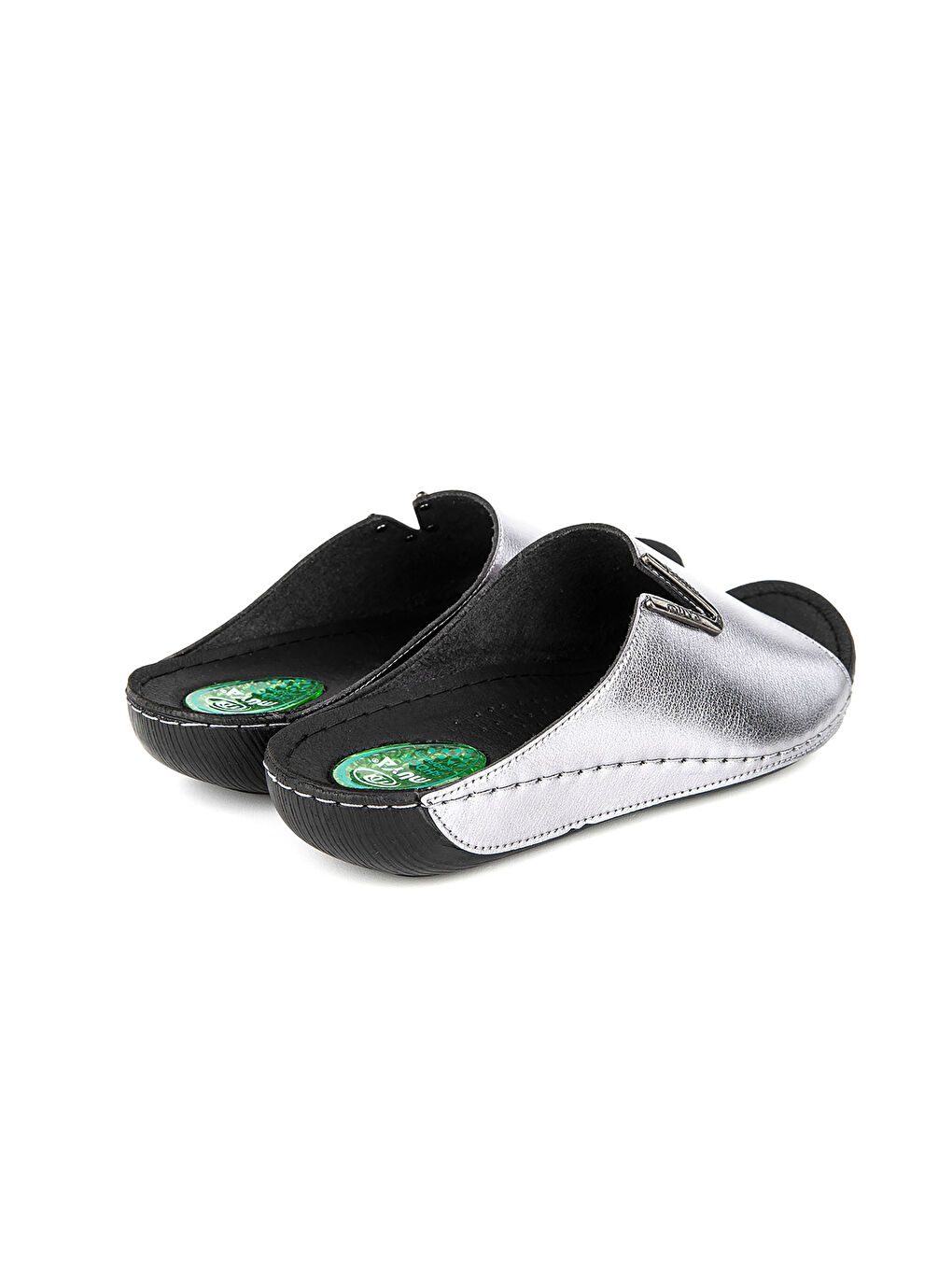 Gri Tek Bantlı Kadın Terlik-4