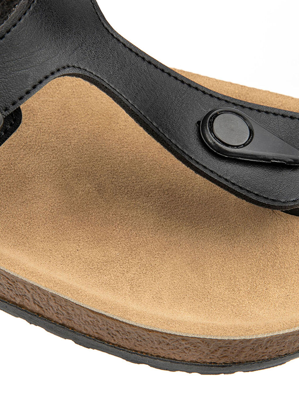 Siyah Tek Bantlı Parmak Arası Kadın Terlik-3