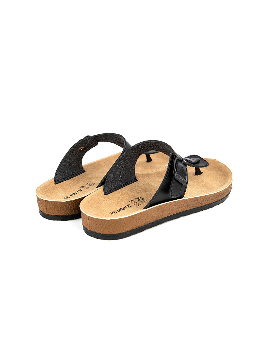 Siyah Tek Bantlı Parmak Arası Kadın Terlik-4