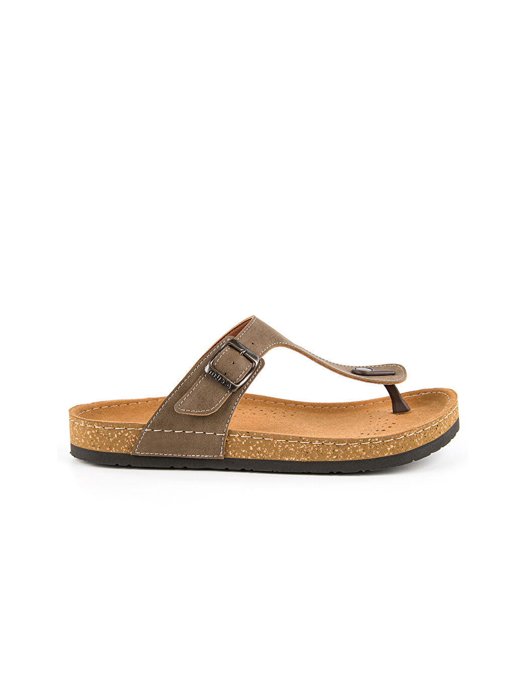 Bej Tek Bantlı Parmak Arası Erkek Terlik