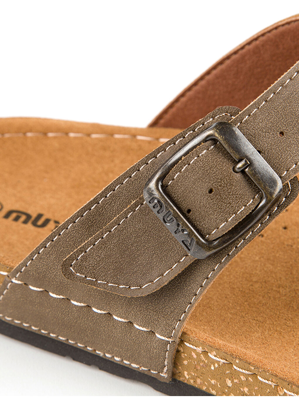 Bej Tek Bantlı Parmak Arası Erkek Terlik-3