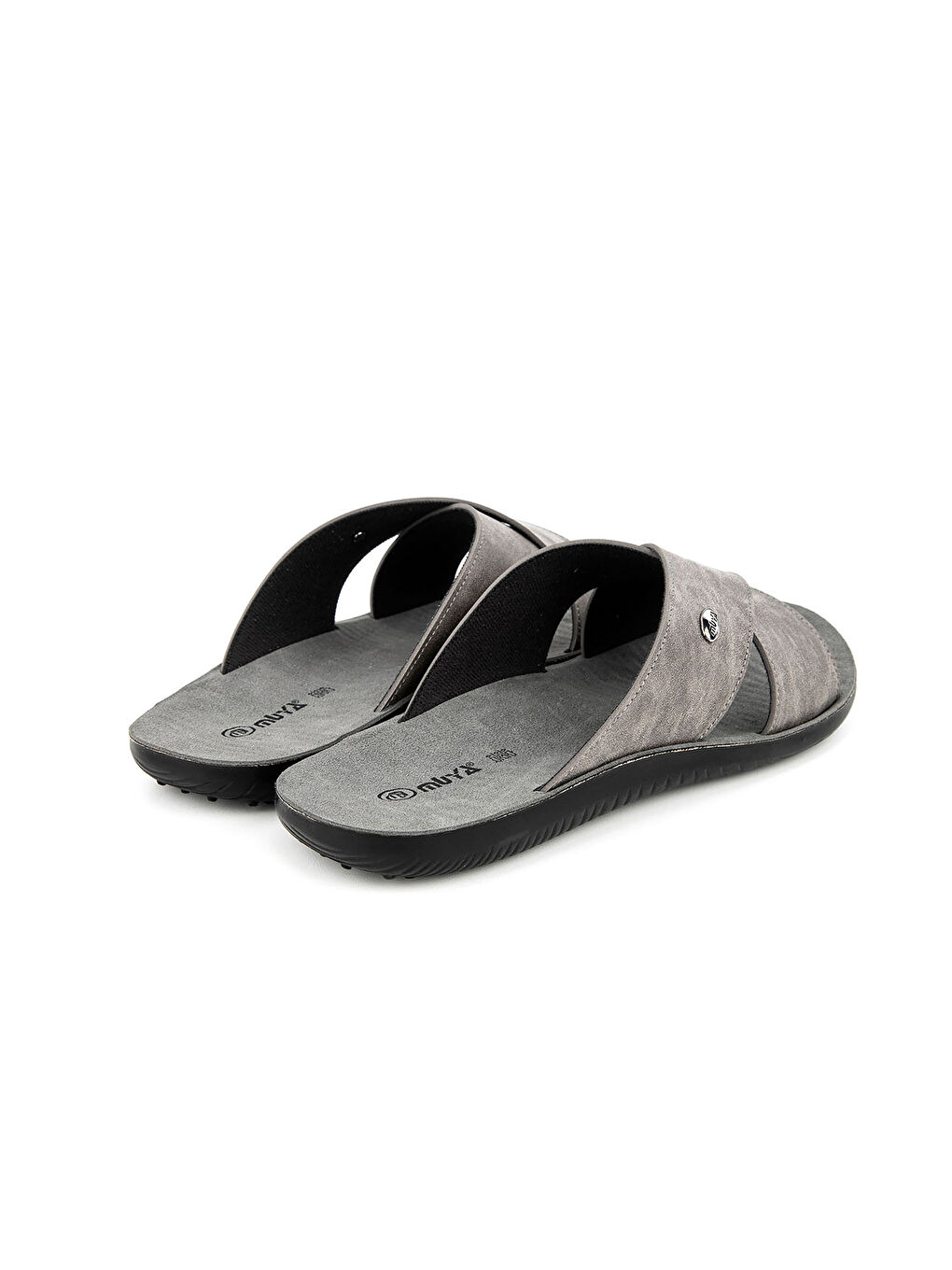 Gri Çapraz Bantlı Erkek Terlik-4