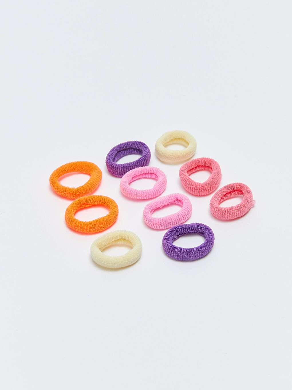 مشابك شعر مطاطية ملونة للبنات - 10 قطع-1