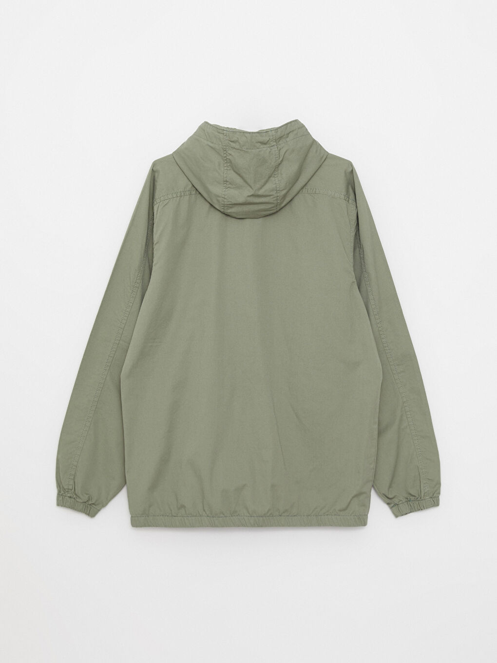 Yeşil Standart Kalıp Kapüşonlu Erkek Mont-2
