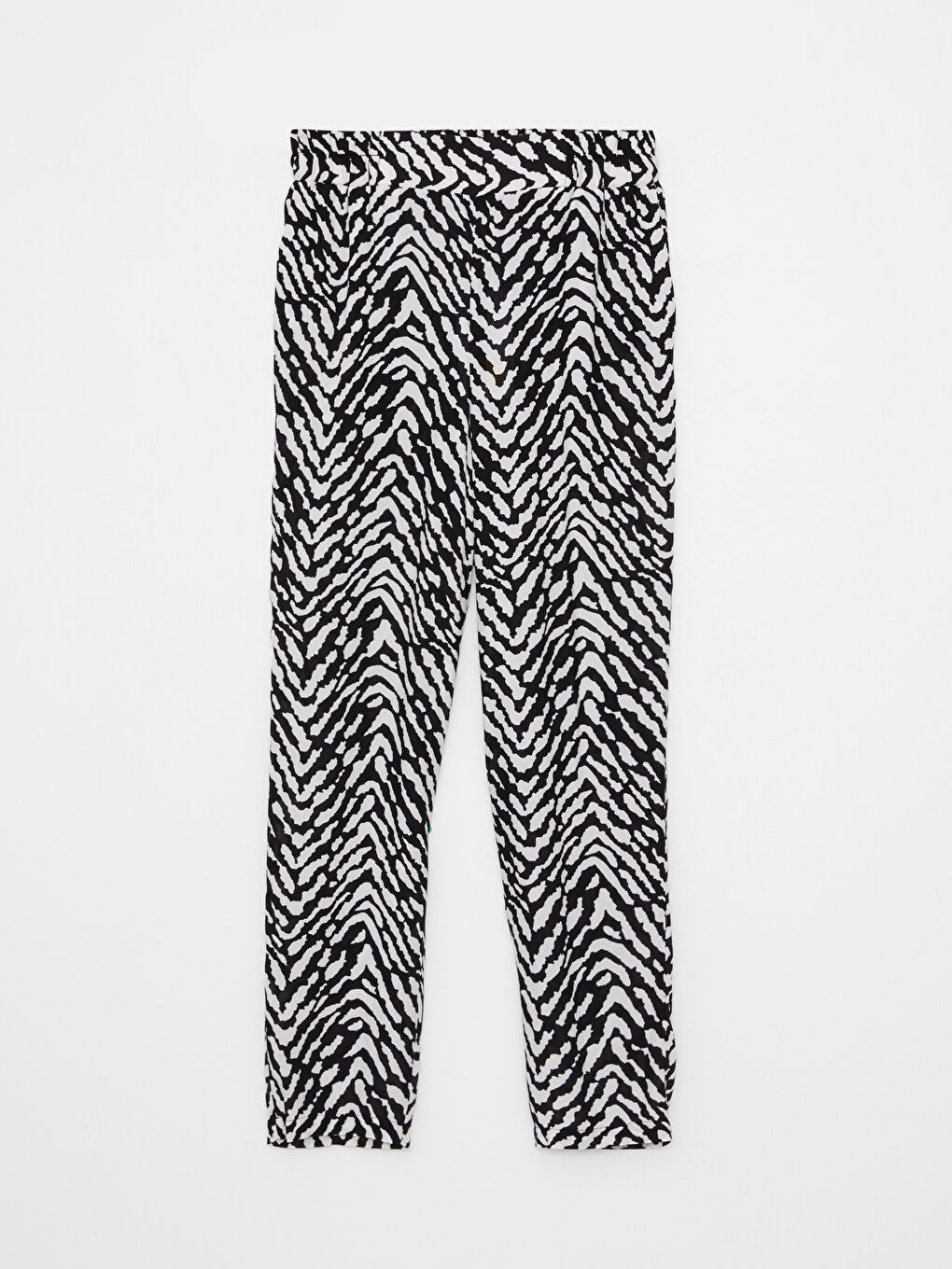 بنطلون نسائي مريح بخصر مطاطي ومطبوع من الفسكوز-5