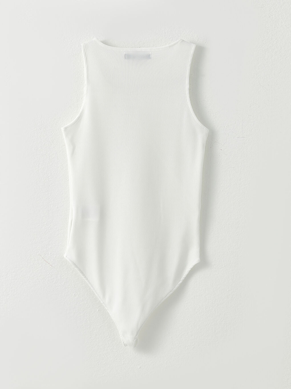 XSIDE Ekru Kadın Bisiklet Yaka Düz Kolsuz Bodysuit - 6