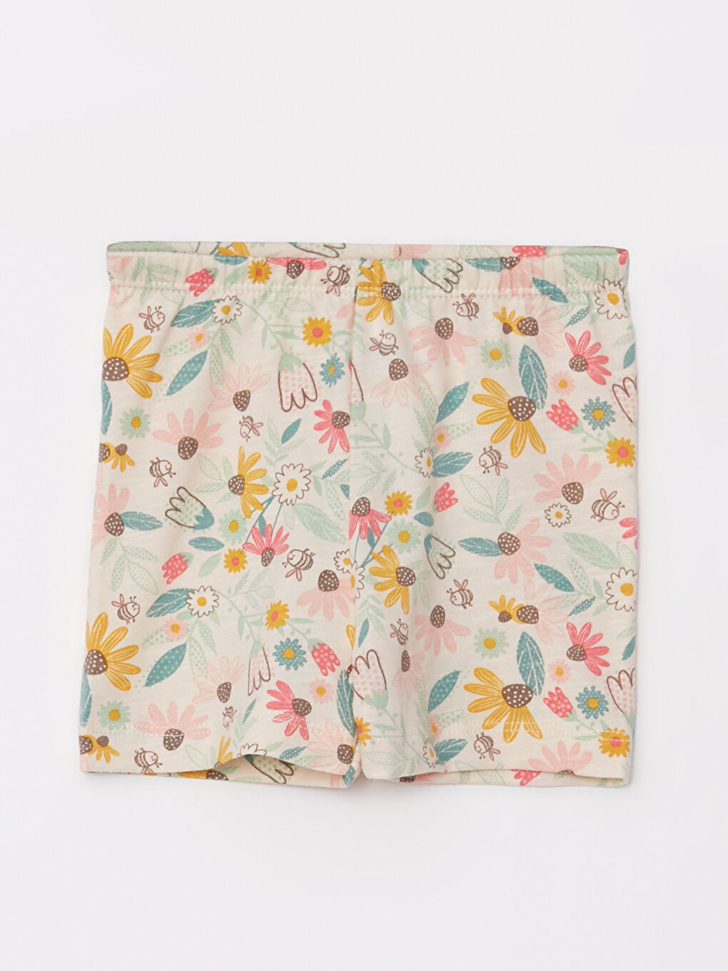 Yeşil Baskılı Kız Bebek Şort