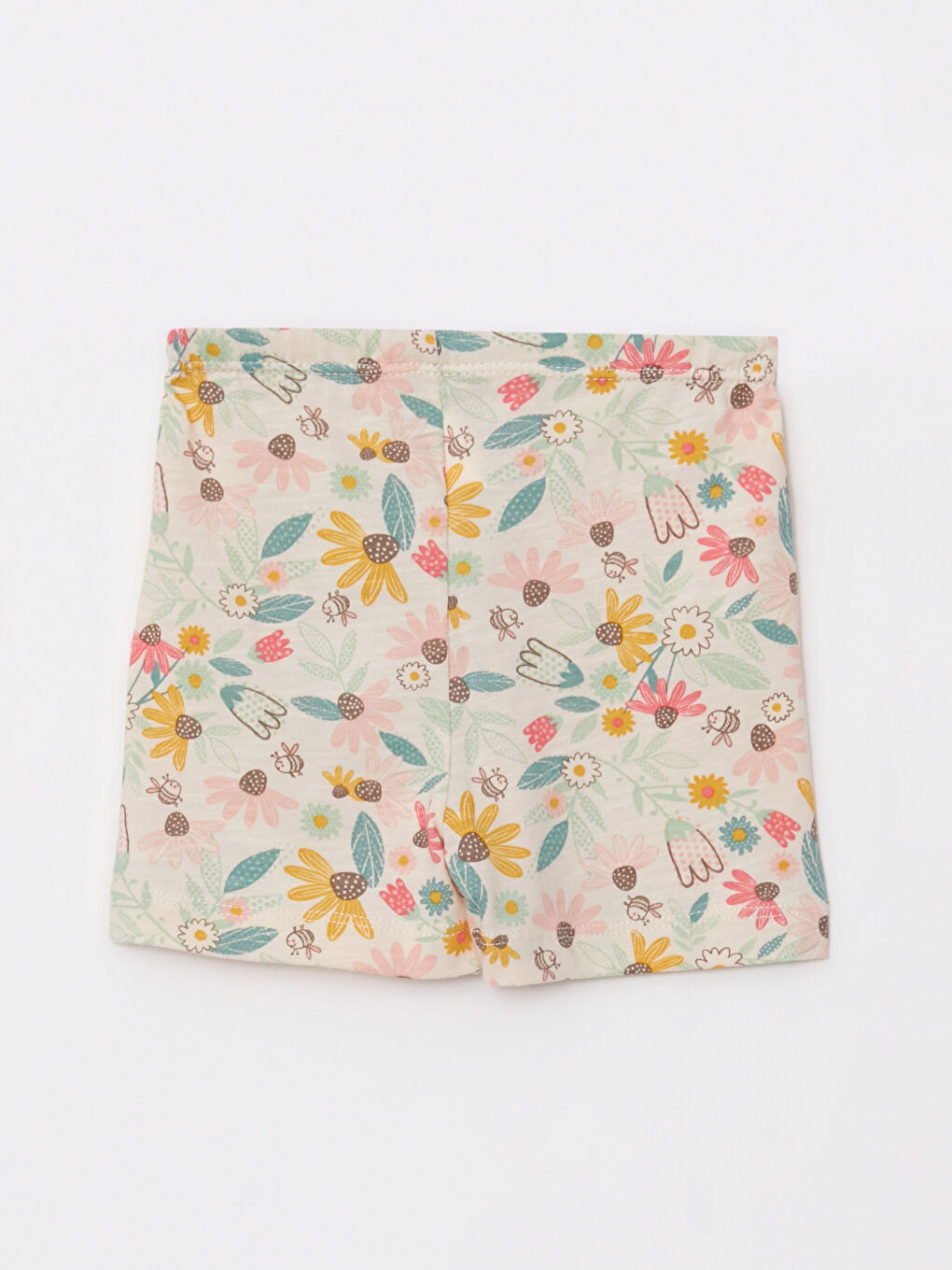 Yeşil Baskılı Kız Bebek Şort-1