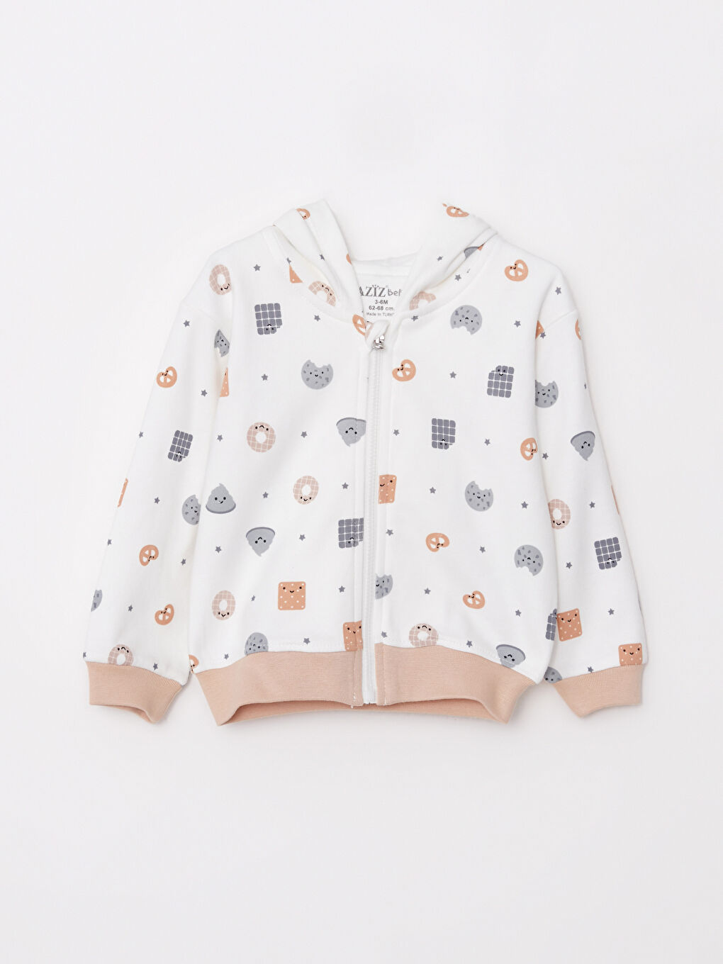 Ekru Bisiklet Yaka Erkek Bebek 3'lü Takım-2