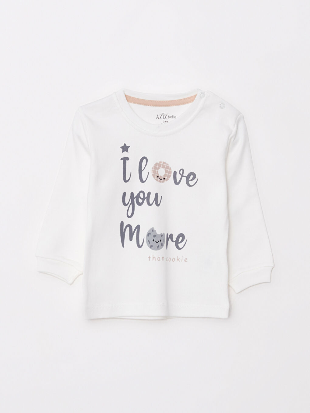 Ekru Bisiklet Yaka Erkek Bebek 3'lü Takım-4